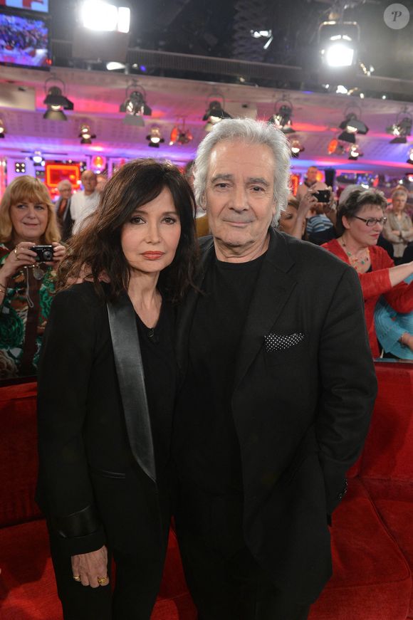 Evelyne Bouix et Pierre Arditi lors de l'enregistrement de "Vivement Dimanche" le 27 février 2013 à Paris, France. Photo par Max Colin/ABACAPRESS.COM