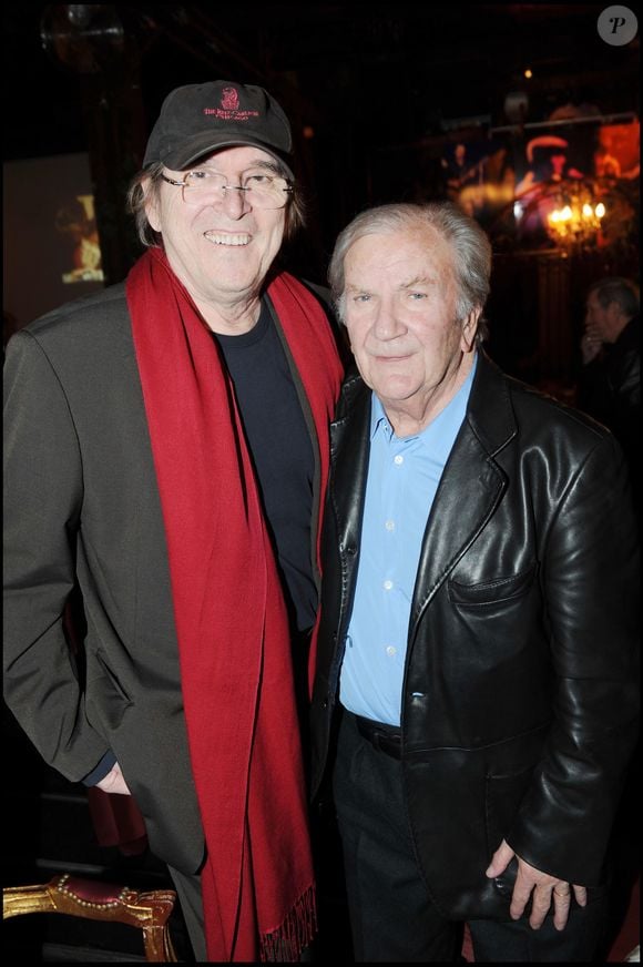 Archives - Jean Marie Poiré et Pierre Mondy - Anniversaire de Françoise Menidrey (agent de comédiens) au Réservoir @RACHID BELLAK / BESTIMAGE