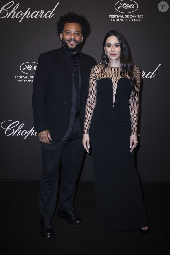 Marcelo Vieira et sa femme Clarice - Photocall du dîner "Chopard Universe 2025" à l'aéroport de Mandelieu lors du 78ème Festival International du Film de Cannes le 19 mars 2025. © Olivier Borde/Bestimage