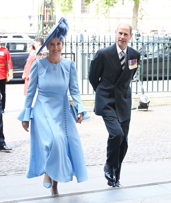 Le prince Edward, duc d'Edimbourg, Sophie Rhys-Jones, duchesse d'Edimbourg - La famille royale britannique et les personnalités assistent à un service d'action de grâce à l'abbaye de Westminster à Londres, à l'occasion du 80ème anniversaire du jour de la Victoire en Europe (VE Day), le 8 mai 2025. GOFF INF / BESTIMAGE