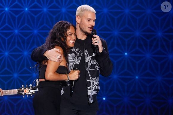 Exclusif - M. Pokora (Matt Pokora) et sa femme Christina Milian - Surprises - Enregistrement de l'émission "La boîte à secrets N°17", présentée par F.Bollaert et diffusée le 19 janvier 2024 sur France 3
© Christophe Clovis / Bestimage