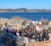 La famille et les amis proches lors de l'inhumation dans l'intimité de Brigitte Bardot dans le caveau familial du cimetière marin de Saint-Tropez, France, le 7 janvier 2025. Bestimage