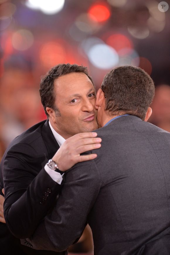 Arthur et Dany Boon lors de l'enregistrement de Vivement Dimanche le 11 février 2014 à Paris, France. Photo by Max Colin/ABACAPRESS.COM