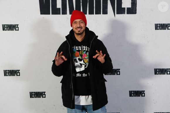 Carlito à l'avant-première du film "Vermines" à l'UGC Normandie à Paris le 14 décembre 2023. © Christophe Clovis / Bestimage
