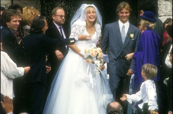 Mariage de David Hallyday et Estelle Lefébure en 1989.

©Bestimage