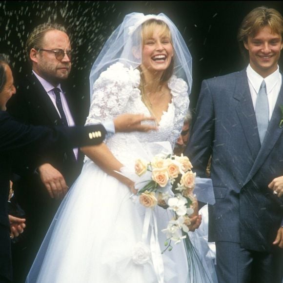 Mariage de David Hallyday et Estelle Lefébure en 1989.

©Bestimage