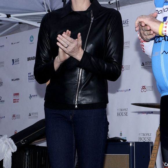La princesse Charlène de Monaco - Le prince Albert II de Monaco participe à une randonnée à vélo de Saint-Tropez à la Principauté de Monaco en 4 heures et 15 minutes, au profit de la Fondation de la Princesse Charlène de Monaco le 27 avril 2025. © Claudia Albuquerque/Bestimage