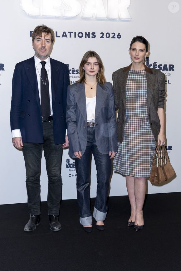 Albert Serra, Sarah Pachoud, Joséphine Japy (enceinte) - Photocall du dîner des Révélations César 2026 à l'Elysée Montmartre à Paris, France, le 19 janvier 2026.
 
© Olivier Borde / Bestimage