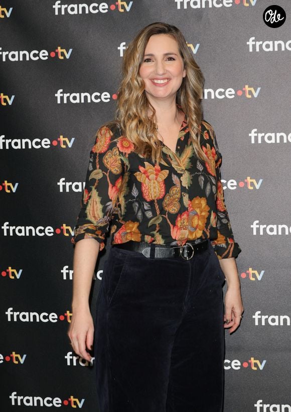 Marie Portolano - Photocall à l'occasion des 40 ans de l'émission "Télématin" au siège de France Télévisions à Paris le 6 février 2025. © Coadic Guirec/Bestimage
