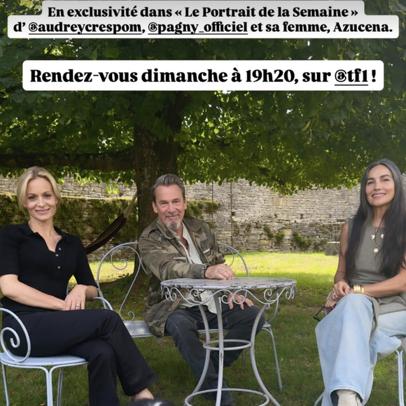 Le chanteur a acquis la "Ferme du fossé", une ancienne maison fortifiée située à Échevannes.

Audrey Crespo-Mara retrouve Florent Pagny et sa femme Azucena pour TF1.