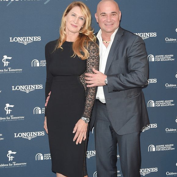 Steffi Graf et son mari André Agassi  - Longines a organisé un Gala de charité en l'honneur de Steffi (Stefanie) Graf et de André Agassi avec les associations caritatives "Children for Tomorrow" et "The André  Agassi Foundation for Education" au Musée Rodin à Paris avec qui la marque célèbre ses 10 ans de partenariat. Longines donnera le coup d’envoi d’une vente aux enchères de montres exclusives en faveur des associations de Steffi Graf et de André Agassi. Paris le 2 juin 2018
© Guirec Coadic/Bestimage