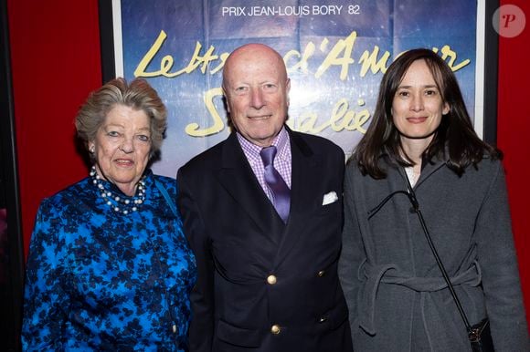 Exclusif - Chantal de France et François-Xavier de Sambucy de Sorgue, Hermine Videau - Soirée hommage pour le premier anniversaire de la mort de Frédéric Mitterrand en présence de Catherine Deneuve au cinéma du Panthéon à Paris le 24 mars 2025. © Cyril Moreau/Bestimage
