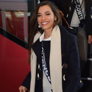 Kleofina Pnishi (Miss Provence 2017) arrive à l'aéroport de Paris-Charles-de-Gaulle (CDG) avec les 30 candidates à l'élection Miss France 2018, le 19 novembre 2017.

Agence / Bestimage