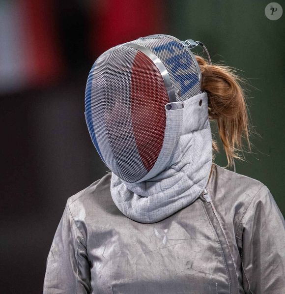 Manon Apithy-Brunet (FRA) - Escrime - Escrime, quart de finale de l'épreuve d'escrime féminine par équipe, lors des Jeux Olympiques Paris 2024.  (Panoramic / Bestimage).
