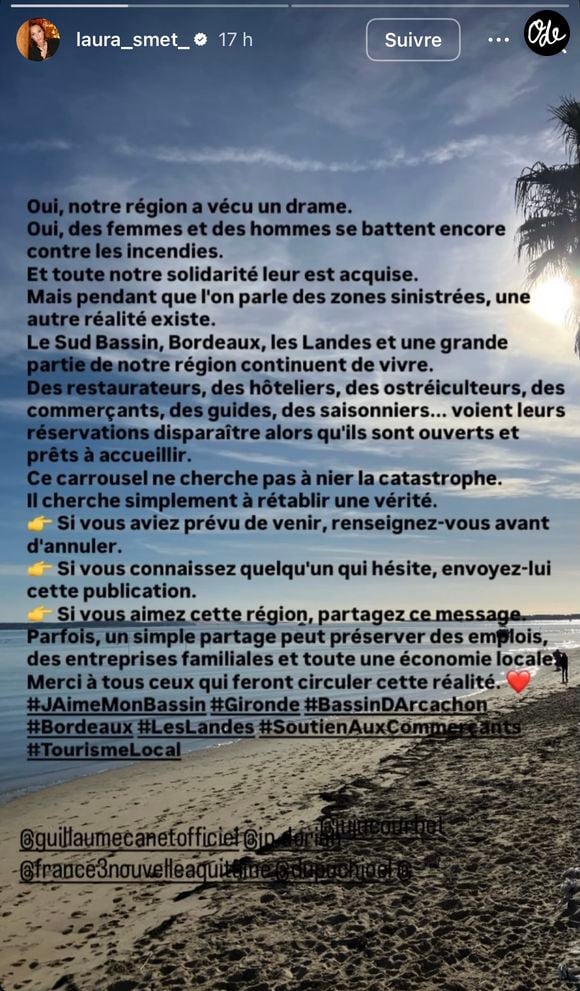L’appel de Laura Smet pour sauver l’économie locale après les incendies