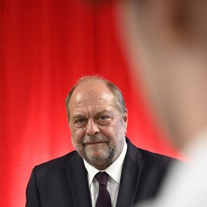 Eric Dupond-Moretti est à Saint-Just (Hérault) à l'occasion du premier anniversaire de la loi qui a simplifié la procédure pour changer de nom le 15 juin 2023.
© Valentina Claret / Panoramic / Bestimage