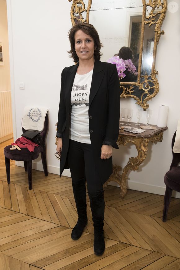 Exclusif - Carole Rousseau au cocktail organisé pour le lancement de "Lucky Mum". Un Concept "Kids & Pets & Family Friendly" qui s'articule autour d'un site webzine, d'une boutique avec une collection prêt-à-porter et des ateliers créatifs destinés aux mamans et à leurs enfants. Paris, le 10 mai 2017.
© Olivier Borde-Guirec Coadic/Bestimage