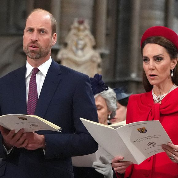 Le prince William, prince de Galles, et Catherine (Kate) Middleton, princesse de Galles - La famille royale d'Angleterre célèbre le 76ème Commonwealth Day à l'abbaye de Westminster à Londres le 10 mars 2025. (Julien Burton / Bestimage).