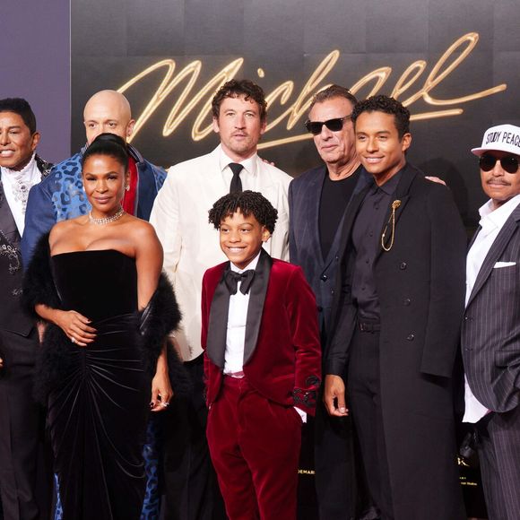 Prince Michael Jackson, Jr, Prince Michael Joseph Jackson, II Bigi, Jackie Jackson, Jermaine Jackson, Nia Long, KeiLyn Durrel Jones, Miles Teller, Juliano Valdi, Graham King, Jaafar Jackson, Marlon Jackson, Jermajesty Jackson - Première du biopic "Michael" à Berlin, le 10 avril 2026.  © API / BESTIMAGE