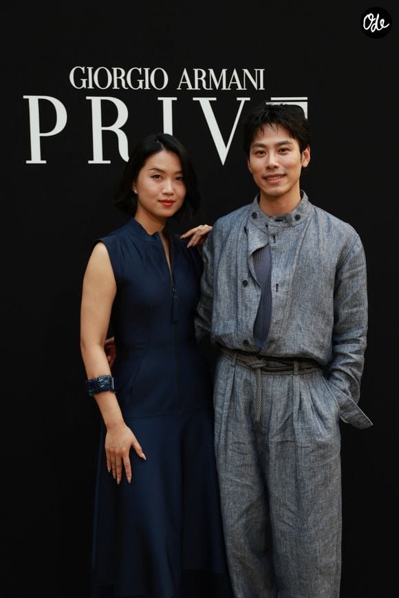Aha et Lolo au défilé Giorgio Armani Privé "Collection Haute Couture Automne/Hiver 2026-2027" lors de la Fashion Week de Paris, le 7 juillet 2026