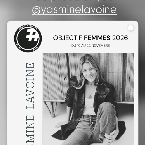 L'image partagée par Sarah Poniatowski annonce la participation de Yasmine à l'événement "Objectif Femmes 2026", qui se tiendra du 10 au 22 novembre prochain. 

Sarah Poniatowski célèbre sa fille Yasmine Lavoine, qui va participer à un bel événement.