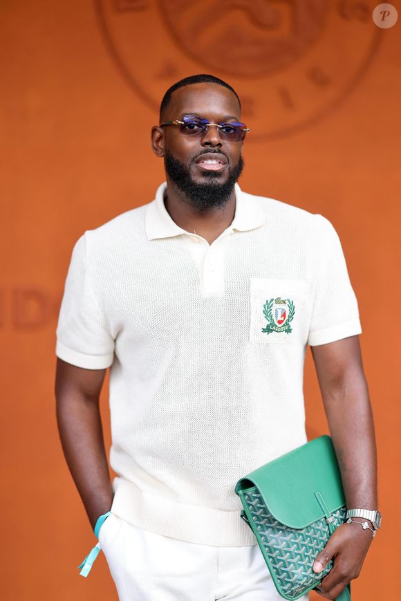 Le rappeur KeBlack (Cédric Matéta Nkomi) au village lors des Internationaux de France de Tennis de Roland Garros 2025, à Paris, France, le 2 Juin 2025. © Jacovides-Moreau/Bestimage