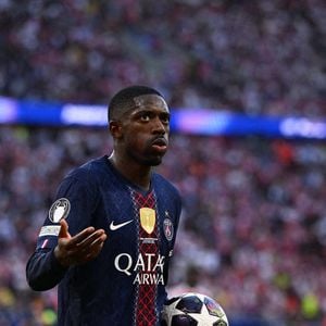 L'attaquant du Paris Saint-Germain Ousmane Dembélé (10) lors de la finale de l'UEFA Champions League entre le Paris Saint-Germain et Arsenal à la Puskas Arena de Budapest, en Hongrie, le 30 mai 2026. Photo by Alexis Jumeau/ABACAPRESS.COM
