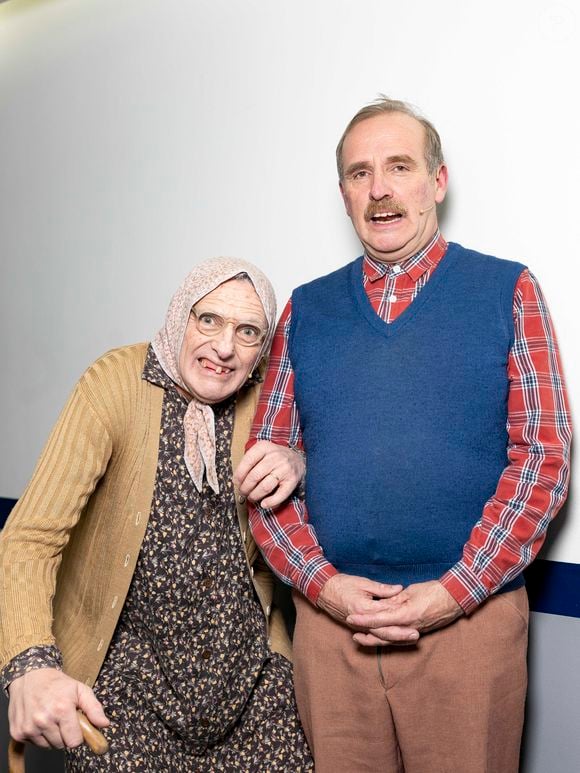 Exclusif - Les Bodin's (Vincent Dubois et Christian Fraiscinet) en backstage de l'enregistrement de l'émission "Famille je vous aime" présentée par Michel Drucker et qui sera diffusée le vendredi 29 mai sur France 3, à Paris, France, le 4 décembre 2025. © Gaffiot-Perusseau/Bestimage