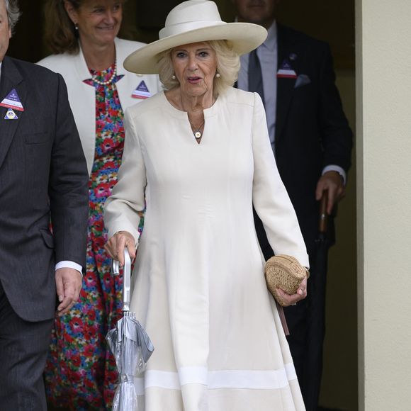 26 juillet 2025 : Les membres de la famille royale assistent au King George Day au hippodrome d’Ascot.
En vedette : la reine Camilla (Camilla Parker Bowles, reine consort d’Angleterre).
Lieu : Ascot, Royaume-Uni.
Crédit : Cover Images (© Cover Images via ZUMA Press / Bestimage)