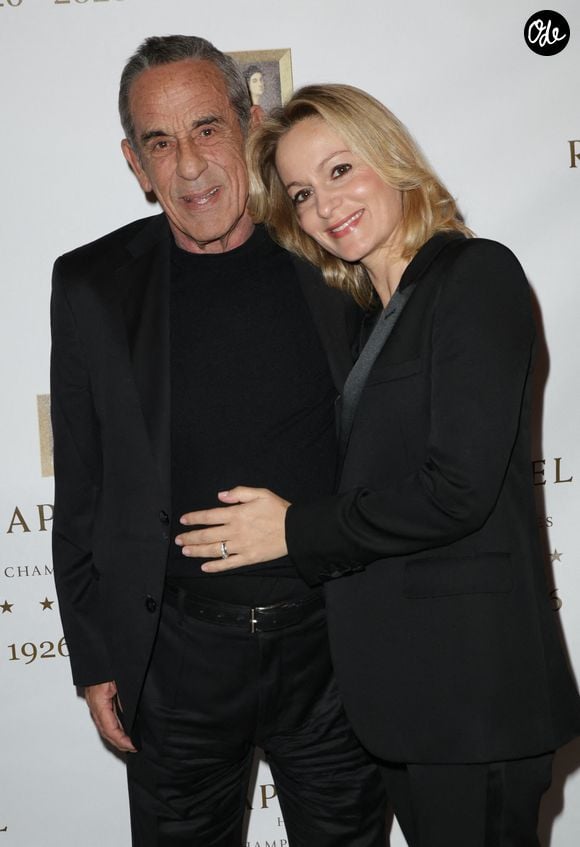 Exclusif - Thierry Ardisson et  sa femme Audrey Crespo-Mara - Défilé rétrospectif Nathalie Garçon à l'occasion de ses 35 ans de sa marque lors d'une closing party à l'hôtel Raphael à Paris le 19 novembre 2024. © Coadic Guirec/Bestimage