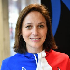 Nathalie Péchalat - Diffusion de la cérémonie d'ouverture des jeux olympiques de Pékin 2022. © Veeren / Bestimage au Club France à la maison du sport français à Paris le 5 février 2022. © Veeren / Bestimage