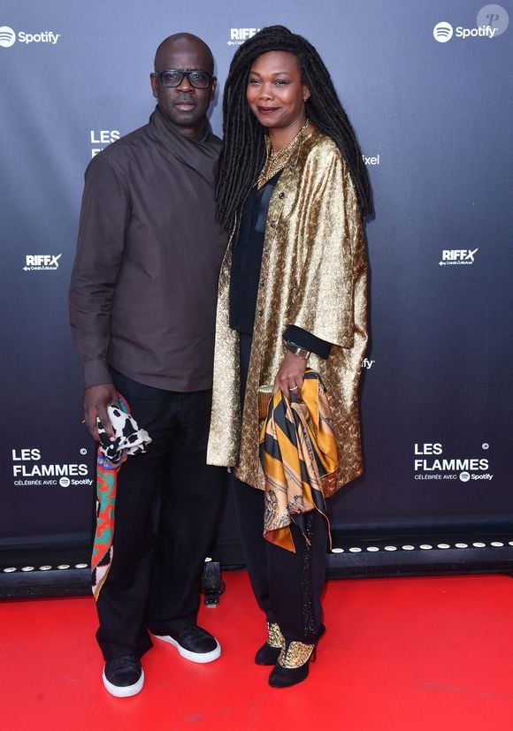 Lilian Thuram et Kareen Guiock - Photocall de la première cérémonie des Flammes, dédiée au rap au Théâtre du Châtelet à Paris. Le 11 mai 2023
© Veeren / Bestimage