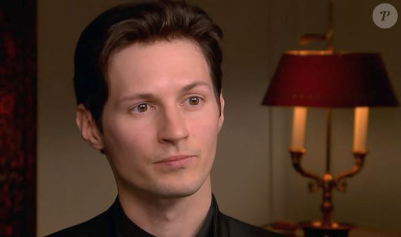 Pavel Durov, franco-russe de 39 ans, fondateur et PDG de la messagerie sécurisée Telegram a été interpellé samedi soir 24 août 2024 à l'aéroport du Bourget en France. © Capture TV Interview 60 Minutes via Bestimage