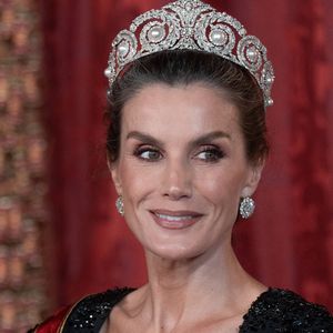 Le roi Felipe VI et la reine Letizia d'Espagne, accueillent Frank-Walter Steinmeier (Président fédéral de l'Allemagne) et sa femme Elke Budenbender pour un dîner de gala en leur honneur au palais royal à Madrid. Photo par LALO YASKY / BESTIMAGE