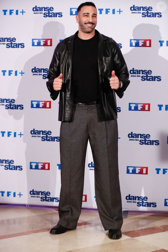 Adil Rami - Photocall de lancement de la saison 2025 de "Danse avec les stars" (DALS) au siège de  TF1 à Boulogne-Billancourt, France, le 16 janvier 2025. © Christophe Clovis / Bestimage