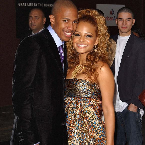 Christina Milian et Nick Cannon assistent à la 19ème édition des Soul Train Music Awards qui se déroulent aux Paramount Studios à Hollywood, CA, USA, le 28 février 2005. Photo par Fernando Allende/LFI/ABACA.