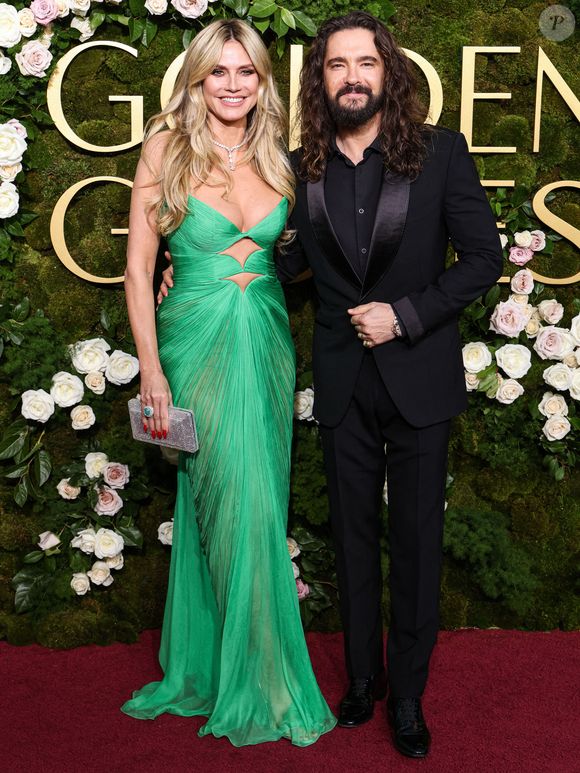 Heidi Klum et Tom Kaulitz arrivent à la 82e cérémonie annuelle des Golden Globe Awards qui s'est tenue à l'hôtel Beverly Hilton le 5 janvier 2025 à Beverly Hills, Los Angeles, Californie, États-Unis. Photo par Xavier Collin/Image Press Agency/ABACAPRESS.COM