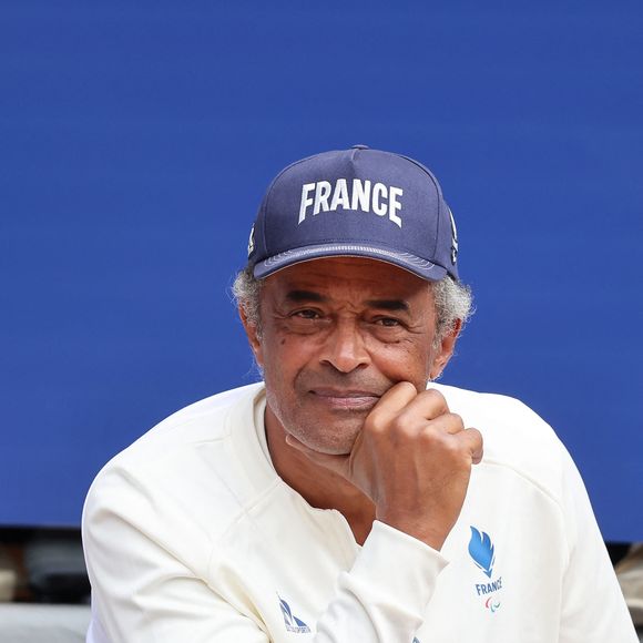Yannick Noah, coach de l'équipe de France paralympique de tennis fauteuil lors de la rencontre de tennis fauteuil entre S.Houdet et M.delaPuente en quart de finale des jeux paralympiques Paris 2024 le 4 septembre 2024.

© Dominique Jacovides / Bestimage