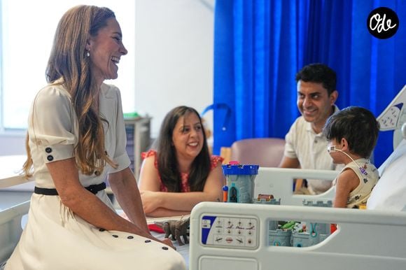 Kate Middleton, la princesse de Galles (Royaume-Uni), visite l'hôpital pour enfants Evelina London à Londres le lundi 6 juillet.
Photo prise par Alastair Grant / WPA-Pool.
