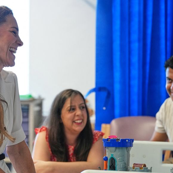 Kate Middleton, la princesse de Galles (Royaume-Uni), visite l'hôpital pour enfants Evelina London à Londres le lundi 6 juillet.
Photo prise par Alastair Grant / WPA-Pool.