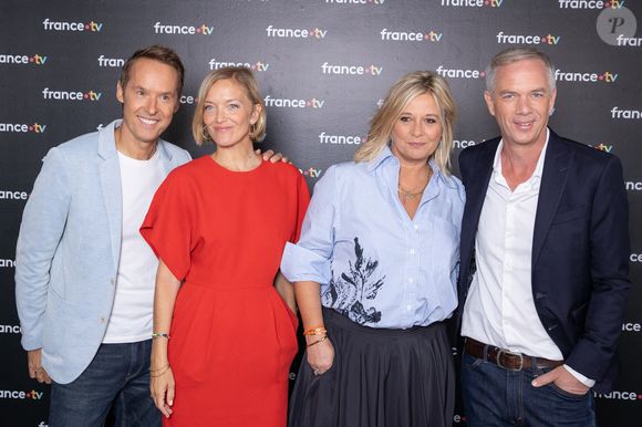 Damien Thevenot, Maya Lauque, Flavie Flament, Julien Arnaud assistent à la présentation de presse de France TV le 04 septembre 2024 à Paris, France. Photo par Nasser Berzane/ABACAPRESS.COM