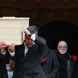 Thomas Stern, le mari de la défunte aux obsèques de Catherine Laborde en l'église Saint-Roch à Paris, le 6 février 2025. 

© Jacovides - Moreau / Bestimage