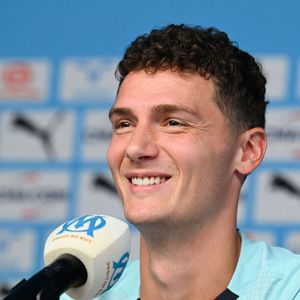 Olympique de Marseille's new player, Benjamin Pavard, at his official presentation on Septembre 11, 2025 at the Robert Louis Dreyfus Center. © William Cannarella/Psnewz/Bestimage