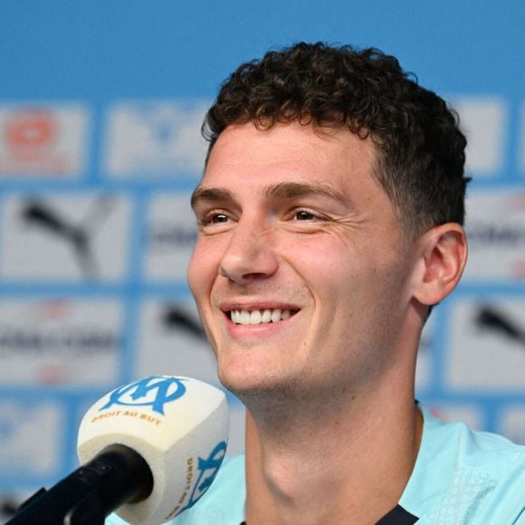Olympique de Marseille's new player, Benjamin Pavard, at his official presentation on Septembre 11, 2025 at the Robert Louis Dreyfus Center. © William Cannarella/Psnewz/Bestimage