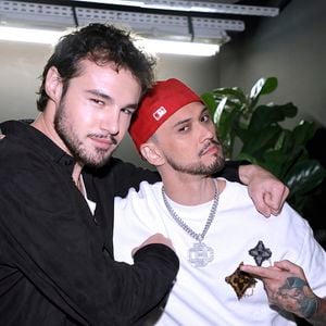 Billy Crawford et Anthony Colette lors de l'enregistrement de l'émission "Le Jet de Luxe", présentée par Jordan de Luxe. Paris, le 20 mars 2025.
© Cédric Perrin/Bestimage
