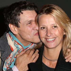 Le chanteur et acteur français Marc Lavoine et sa femme Sarah Poniatowski au premier rang du défilé de la collection de prêt-à-porter printemps-été 2013 de Vanessa Bruno qui s'est tenu au Grand Palais à Paris, France, le 27 septembre 2012. Photo by Frederic Nebinger/ABACAPRESS.COM