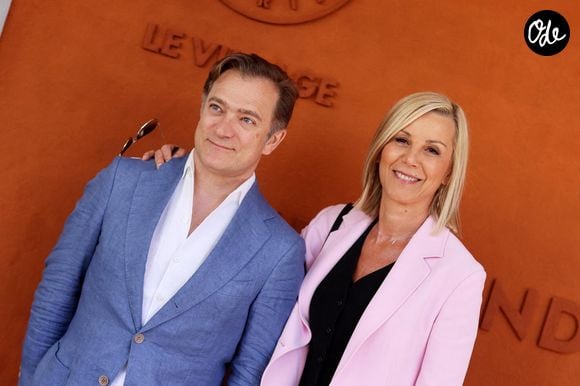 Laurence Ferrari et son mari Renaud Capuçon - Célébrités au village lors des Internationaux de France de tennis de Roland Garros 2024 à Paris le 9 juin 2024.JACOVIDES-MOREAU / BESTIMAGE