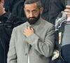 Cyril Hanouna - Célébrités dans les tribunes lors du match retour de la Ligue Des Champions 2024-2025 (LDC) "PSG - Arsenal" (2-1) au Parc des Princes à Paris le 7 mai 2025. © Cyril Moreau/Bestimage