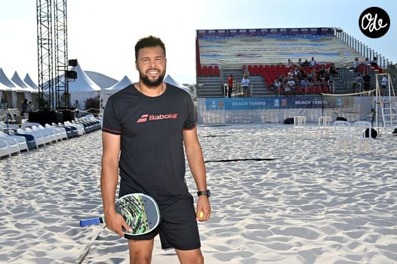 Exclusif - Jo-Wilfried Tsonga lors de l'évènement caritatif "Tsonga & Friends Beach Solidarity Event" organisé par l’association "Attrap'la Balle" dans le cadre du Beach Sport Festival à Saint-Laurent-du-Var. 
© Bruno Bebert/Bestimage