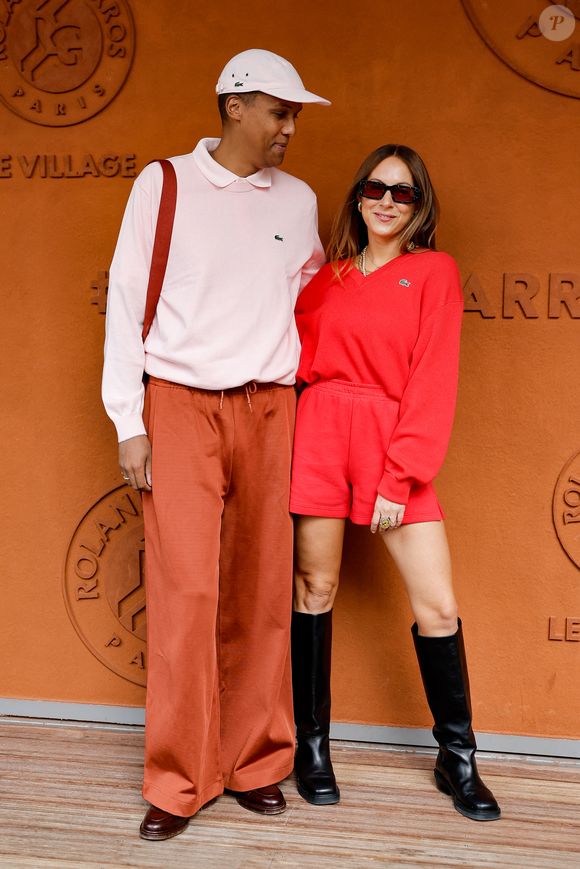 Stromae et sa femme Coralie Barbier au village lors des Internationaux de France de Tennis de Roland Garros 2025, à Paris, France, le 8 juin 2025. © Cyril Moreau/Bestimage